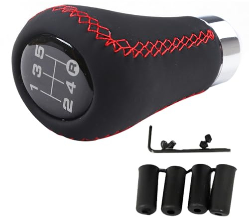 GisWell 1 testa per cambio auto, universale, accessorio automatico per auto manuale, 6 velocità, con 1 pallamano, 4 adattatori, 4 viti, 1 utensile esagonale