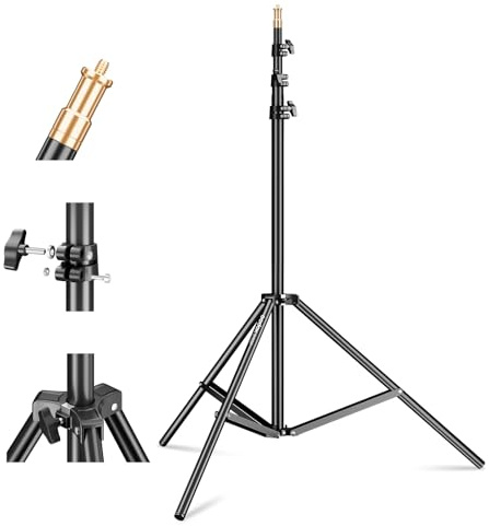 Soporte de iluminación Godox de 240cm (94 Pulgadas), Soporte de iluminación fotográfica de Alta Resistencia con Tornillo Universal de 1/4 Pulgadas y trípode portátil para Estudio fotográfico (240F)