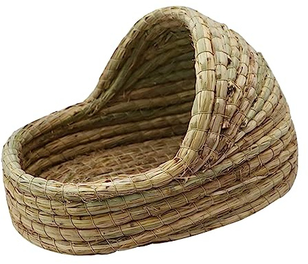 Toyvian Straw PET Nest for Rabbits and Guinea Pigs Woven Sleeping Bed for Small Pets Breathable Design Easy to Clean Suitable for Hamsters Hedgehogs and Other Small Animals