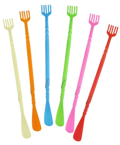 iplusmile 6 piezas Calzador Práctico con Rascador de Espalda y Diseño Resistente Unidades Multifunción para Facilitar Calzarse sin Agacharse Herramienta Portátil para Masaje y Diario