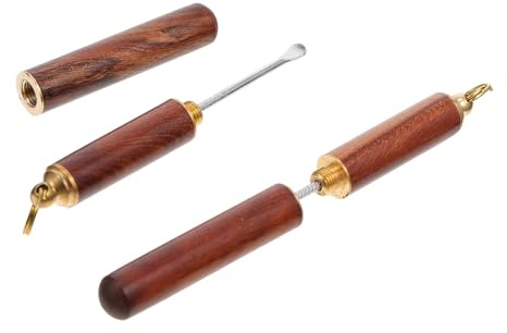 BCOATH 2 Piezas Cucharas de Madera para Limpieza de Oídos Portátiles y Ligeras Removedores de Cerumen Prácticos y Artesanales para Higiene Auricular Diaria
