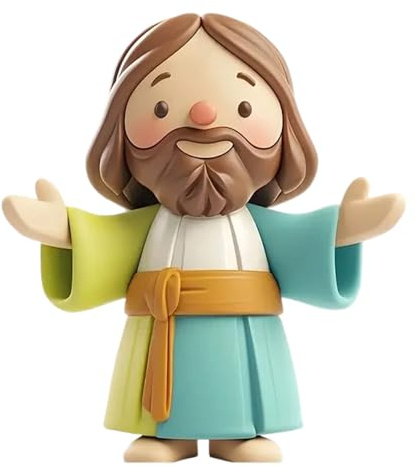 VOYANTE 2D Jesus Figur Holz, Mini Jesus Figuren Deko für Zuhause, Einzigartiges Skulptur Deko für Wohnzimmer, Flur, Zuhause, Büro, Tisch, Eingangsbereich, Geschenk Zum Geburtstag Weihnachten