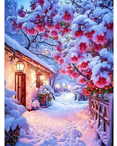 Puzzle 2000 Teile für Erwachsene, Winter Village Schnee 100x70cm Puzzle Erwachsene 2000 Teile Lernspiel Herausforderung Spielzeug, Geschicklichkeitsspiel für die ganze Familie