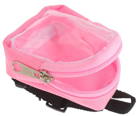 ifundom Mini Mochila para Muñecas con Cremallera y Ventana Transparente Bolsa De Adorno para Disfraz De Muñeca Juguete De Decoración Accesorio para Coleccionista