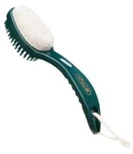 2-i-1 pimpsten fotborste skrubbare med handtag fötter exfolierande död hudborttagare massage pedikyr vård verktyg för död hård hud borttagning (grön)