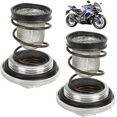 2 Juegos Motocicleta Scooter Aceite Tapón De Drenaje Conjunto GY6, con Junta, Filtro y Muelle, Compatible con GY6 50cc-150cc ATV Go Kart, Baotian Benzhou Taotao Znen Moto Set Accesorios