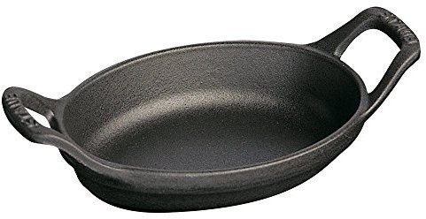 STAUB - Mini Plat Ovale en Fonte Noir Mat 14 x 9,7 cm
