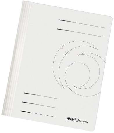 Herlitz Schnellhefter A4 Karton, gefaltet, weiß intensiv, 10 Stück