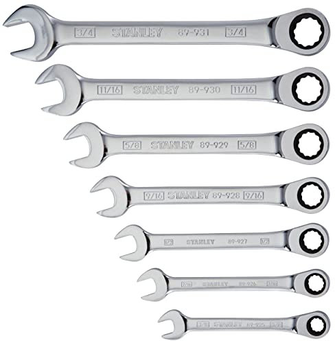 Stanley 94-542W - Set di chiavi a cricchetto, 7 pezzi, SAE