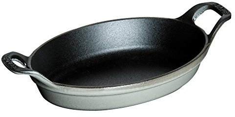 STAUB 13003218 Oval Casserole Dish, Cast Iron, Grey (Graphite Gray)