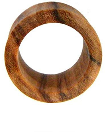 CHICNET OlivenFlesh Tunnel Holz hell Braune Maserung Expander Plug Tribal konvex 08 mm