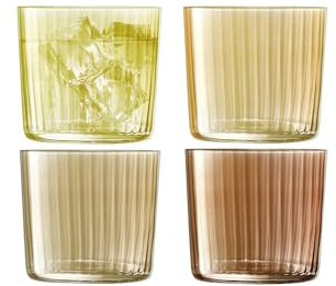 LSA International Gems Farbige Gläser, Orange, 310ml, 4