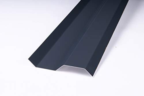 Wandanschluss Kaminanschluss Schiene Leiste ALU 1 m, 6 Farben! (Anthrazit RAL 7021)