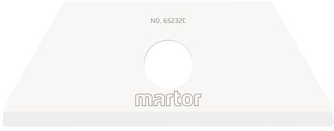 MARTOR 2 x hoja de cerámica, hojas de recambio Cúter, Cuchillo de seguridad, 19 mm, afilado, redondeada, utilizable en 2 veces, no. 65232C