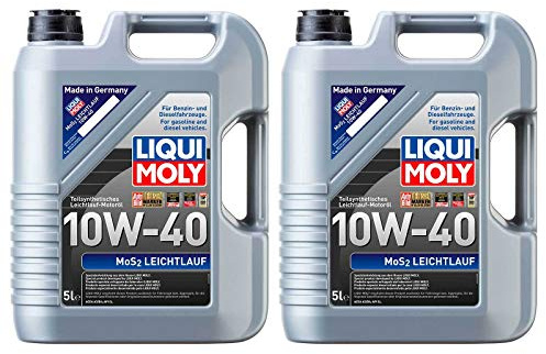 ILODA 2X Original Liqui Moly 5L MoS2 Leichtlauf 10W-40 Motoröl Motorenöl Motoroil Oil