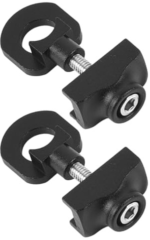 2 Stück Fahrradkettenspanner Einsteller Zerren Fahrrad Kettenbolzen Einzelgeschwindigkeit Schiene Getriebe Fahrrad Kettenspanner Schwarz