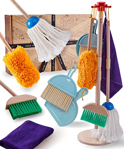 Jaques of London Kids Cleaning Set | Wooden Toys for Toddlers | Pretend Role Play Toys | Since 1795