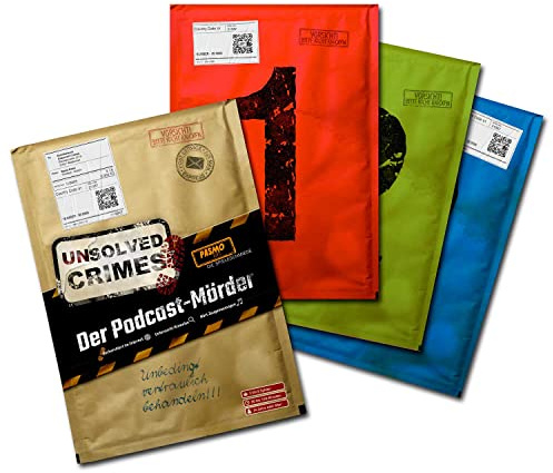 PASMO – Crimes Unsolved „The Killer Podcast“ Mord- und Tatort-Lösungsspiel für Erwachsene – Fälle lösen, den Killer finden, Escape-Room-Spiel 44339 – Deutsch