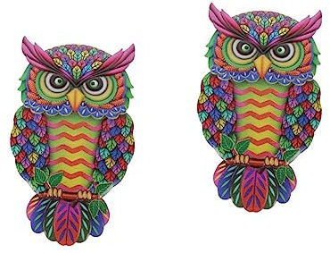 STOBOK 2 Stück Eulen-wandornament Eisen Metall Wandskulptur Als Einweihungsgeschenk Für Zuhause Und Dekoration
