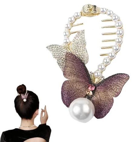 Haar Lockenwickler Tools Perle Kopfschmuck - Halter Haarschmuck für Frauen Mädchen Damen Haarstyling Zubehör 0428