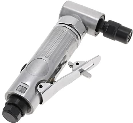 Kuuleyn Amoladora angular de aire,Mini amoladora angular de aire,Amoladora industrial de ángulo de aire de 90°, Rectificadora neumática, trozo de 3-6 mm, 2000 rpm