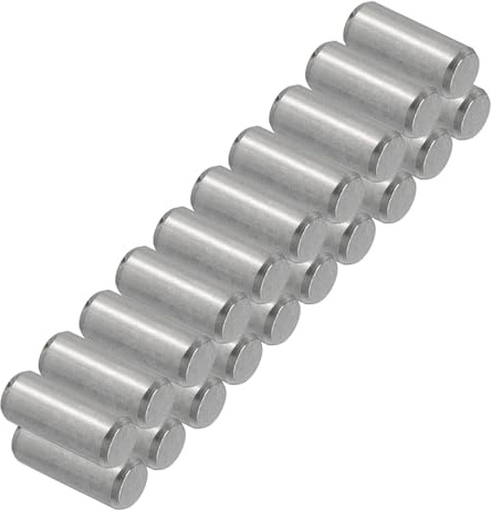 PATIKIL 20st Sortiment av 304 Rostfritt Stål Förankringspluggar 6 x 14mm, Centering Metallstift Cylindriska Fästbultar för Hyllor Positionskomponenter Möbelfästen