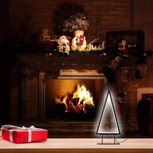Carlo Milano LED Baum: Design-Metall-Weihnachtsbaum, 67 LEDs, 36 cm Höhe, 2 m USB-Stromkabel (Lichterbaum innen, Tannenbäume künstlich mit, Tanne)