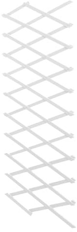 FONDOTIN Clôture Végétale en Bois Traité Blanc H44 pour Jardin Intérieur, Treillis Mural Extensible Réglable, Support Décoratif pour Plantes Grimpantes, Fournitures Flexibles De Jardinage