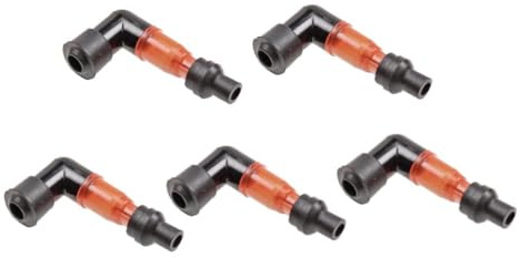 Streetparts24 5x Zündkerzenstecker beleuchtet Rot passend für Zündapp, Hercules, Sachs, Kreidler, Puch – Mofa, Moped, Mokick – mit integrierter Kontrollleuchte
