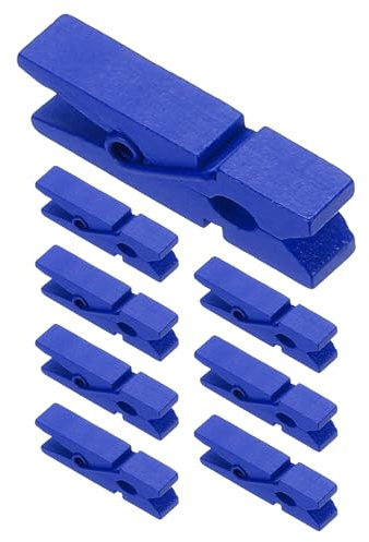PATIKIL 50Pzs Pinzas de Madera de Colores 1.4 Colgar Ropa Color Zafiro | Mini Pinzas para Ropa Coloridas con Agarre Fuerte, Clips para Fotos, Manualidades Decorativas