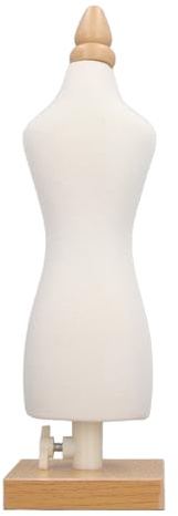 Dress Form, Mannequin Torso Table Top Display Clothing Stand with Wooden Base 12.2 Inch Canvas Clothes Sewing Mannequin Manequins Body Female for Sewing Pattern Making Teaching (#1)