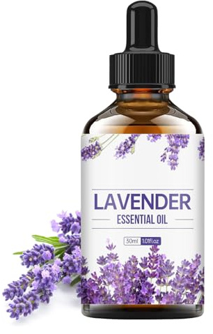 Lavendelöl Ätherisches Öl 30 ml Lavender Essential Oil Natürliche ätherische Öle für Haut Massage Aromatherapie Diffusor Luftbefeuchter, Entspannen, Massage, Bad