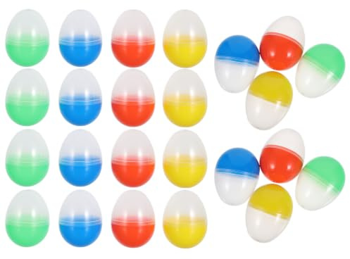 Alipis 24 Pièces Œufs de Pâques en Plastique Translucide à Remplir, Boîte Œuf Unique Facile à Cacher, pour Chasse de Pâques, Fêtes et Récompenses en Classe