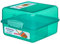 Sistema Lunch Box with Compartments ,1.4 L Lunch Cube ,Food Storage Container with Lid ,BPA-Free ,Assorted Colours