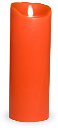 Sompex 35832 Flame Echtwachs LED Kerze, Fernbedienbar und integrierter Timer, rot, 8 x 23 cm