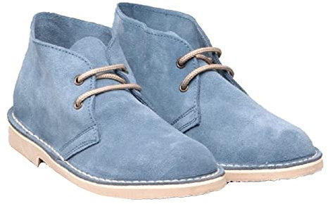Roamers Damen Desert Boots/Wüstenstiefel/Schuhe, Wildleder, ungefüttert (36 EU) (Denim Blau)