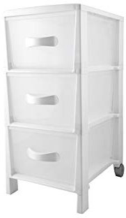 Belli e FORTI BF01303 Cassettiera Futura Slim, Bianco, 3 Cassetti con Maniglia