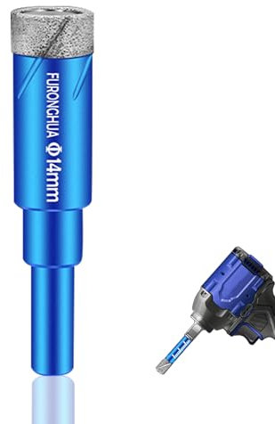 Punte Diamantate Gres Porcellana 14mm Punte Diamantate per Trapano, Gres, Piastrelle, Vetro, Ceramica, Pietra, Porcellana, Smerigliatrici Angolari