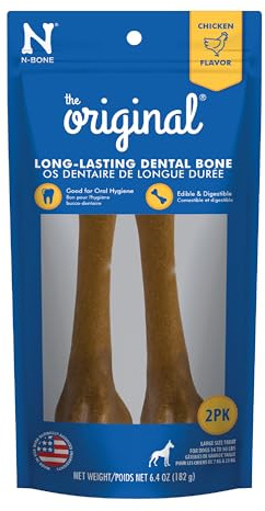 N-Bone The Original Bone Chicken Flavor Large 2 Count, 6.4oz-Bag