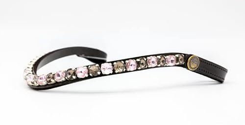 BRIDLERY Stirnriemen Chocolate Rose Farbe Schwarz, Größe Warmblut