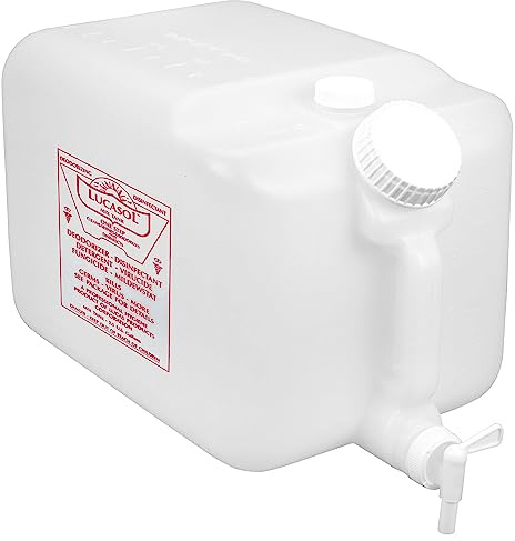 Lucasol 2.5 Gallon Empty Chemical Dispenser - Refillable Disinfectant Mix Tank