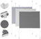 Sekey Plissee ohne Bohren Verdunkelung, Fenster Plissee Klemmfix Jalousie 130 cm breit, Verspannt Blickdicht Sonnenschutz Fensterollo, 130x100cm, Dunkelgrau