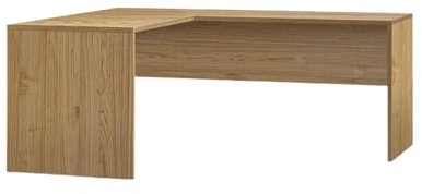 MONDO VIRO Escritorio esquinero de madera Asia para oficina 180 x 169 cm 76 h (nogal Stelvio)