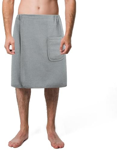 Polyte - Herren Badetuch mit Klettverschluss - schnelltrocknende Mikrofaser - Waffelstruktur - Einheitsgröße