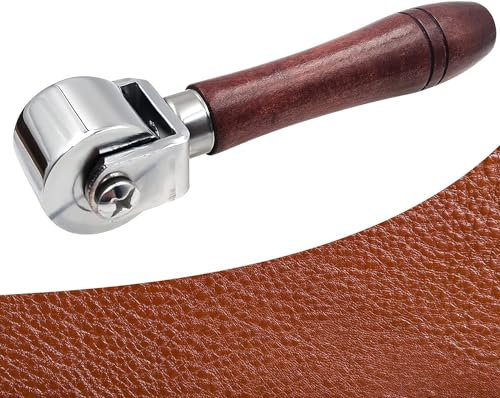 Leder Roller Werkzeug, Manuelle Kantenroller, Edelstahl Andrückwalze DIY Leder Prozess Kantenroller PVC Schweißwerkzeug für Ledernähte für Kantenumleimer (26mm)