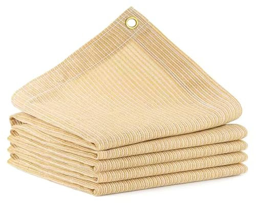 Vocray 90% Sun Shade Cloth for Garden, 1.8X1.8M Breathable Sunshade Mesh Fabric with Grommets, UV Protection Shade Netting, Pergola Shade Roof Cover Privacy Screen for Patio Deck Porch Carport Pool