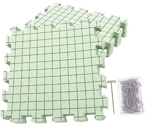 KONTONTY Häkelsets Mit Blockierbrett Zum Häkeln Blockiermatten Zum Stricken Aus Schaumstoff Für Häkeln Und Stricken Mit Befestigungsstiften Für Heimwerken Und Stickprojekte