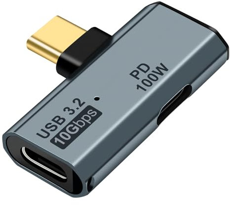 Seminer Adaptador USB C OTG, Tipo C 100W PD de Carga USB C a Doble USB C Splitter para iPhone 15 Pro MAX, Google TV Chromecast 2020, MacBook, Samsung Galaxy S22/S23(Gris)