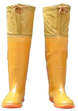 JCWGLY Wathose Leichte Watstiefel Aus PVC Für Herren Atmungsaktive, wasserdichte Hüftwatstiefel Hüftstiefel Zum Angeln Und Jagen(45 EU)