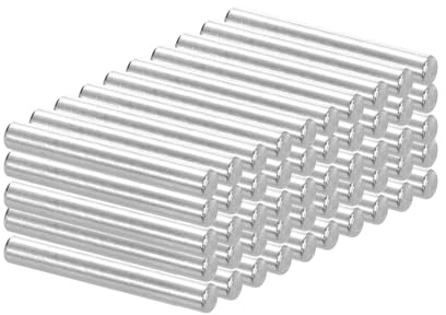 PATIKIL 50 Stück 304 Edelstahl Zylinderstift 4mm Durchmesser, 30mm Länge Dübelstifte Metall Regalstifte für Kleiderschrank Kommode Schrank Bücherregal Industrie Haushalt Möbel Regale